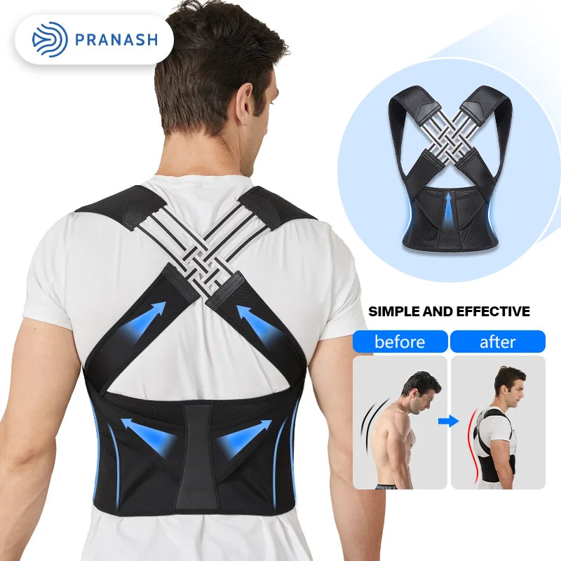 Dropshipping Stock Adjustable Back Posture Corrector Belt Women Men Prevent Slouching Relieve Pain Posture Corrector